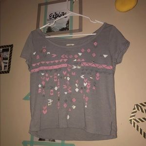 A grey crop top